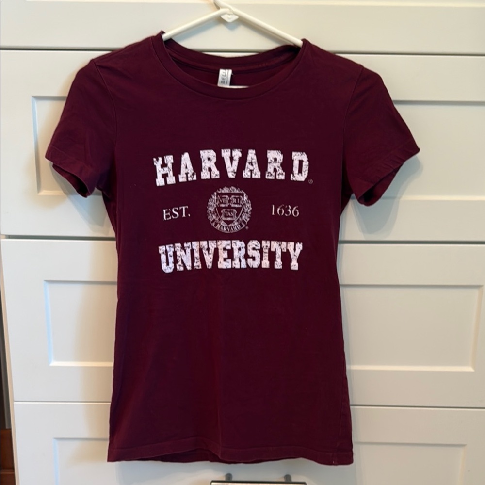Bella Canvas Women's Small Crimson Graphic Tee Harvard
